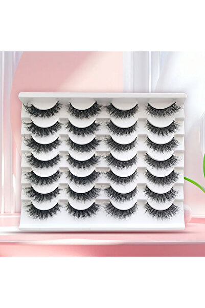 Choice 14 زوجًا من الرموش الصناعية الناعمة والرقيقة والمكثفة، طويلة ومجعدة، ذات حجم طبيعي وسميك، مكياج تمديد الرموش