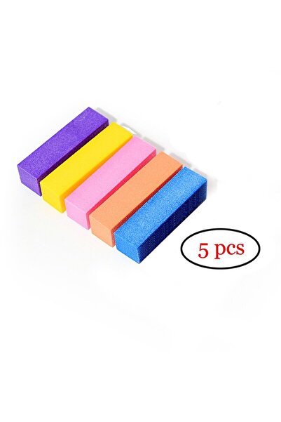 Choice ٥ قطع من مبارد التلميع والتنعيم الملونة المتنوعة، إسفنجة سوداء للعناية...