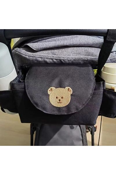 Choice Squirrel Baby Stroller Hanging Bag Cartoon Bear Storage Bag Stroller Basket Hanging Bag Baby Roller
