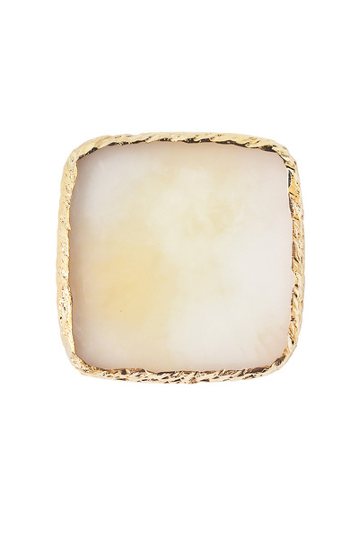 Choice لوحة فنية فاخرة للأظافر من حجر الراتنج الطبيعي المربع الأصفر، لوحة رسو...