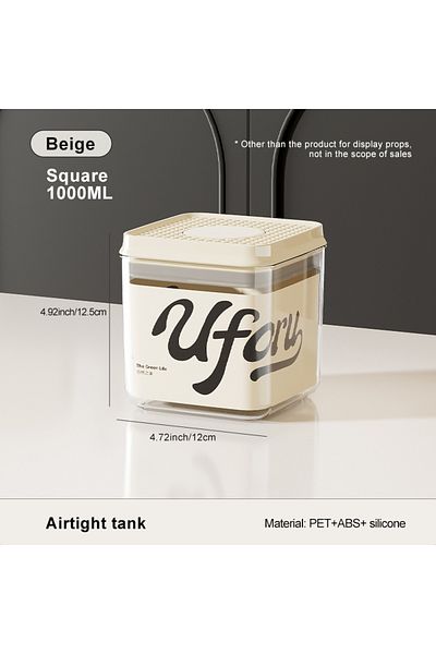 Choice D2289 UFORU Kitchen press-type vacuum sealed jar Food-grade moisture-proof grain storage box Plasti