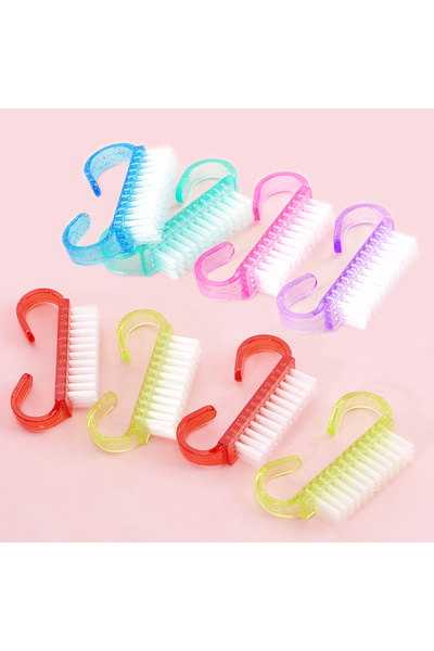 Choice 10 قطع - مزيج 10 قطع من فرشاة الأظافر الملونة البلاستيكية الشفافة فرشا...