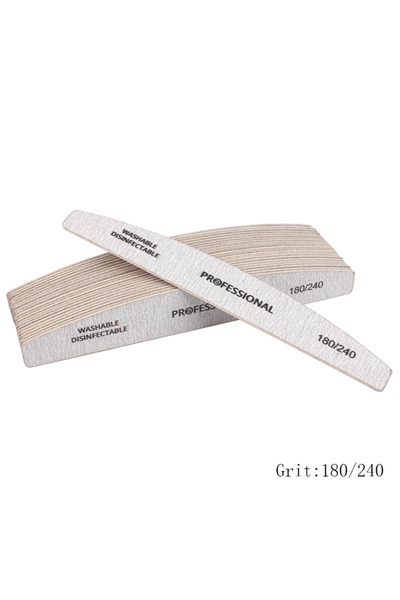 Choice 180 240 10 قطع/مجموعة مبرد أظافر خشبي احترافي 100/180 ليماس مانيكير كتلة رمادية قارب