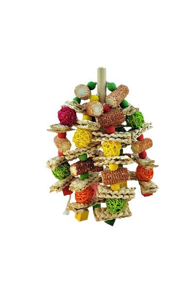 Choice green Parrot Toys Corn Heart Vine Ball Bird Supplies Wooden Factory Wholesale Bird Toys