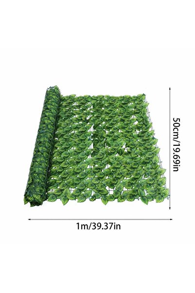 Choice ألواح سياج من أوراق الشجر الخضراء الاصطناعية بطول 1 متر و1 متر/3 أمتار، شاشة سياج خصوصية مزيفة للمنزل والحديقة الخارجية والشرفة