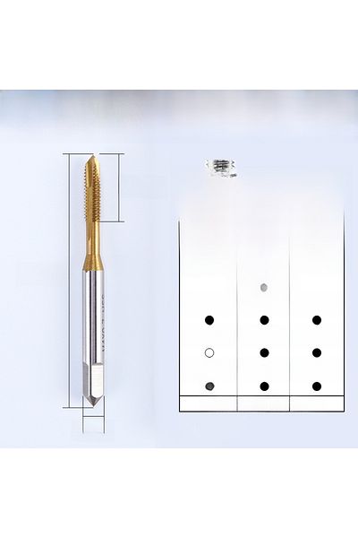 Choice 4341 jigging tip tap M4 * 0.7 Hughao tap M6M12 stainless steel special tapping drill bit spiral tip