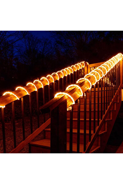 Choice سلسلة أضواء حبلية شمسية بطول 12 مترًا و100 مصباح ليد برتقالي، 12 مترًا...