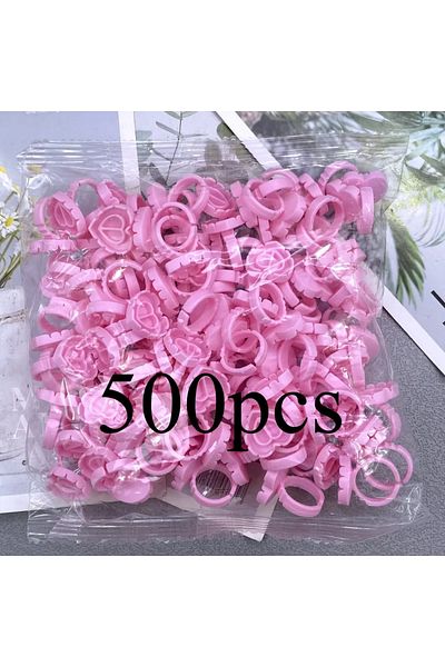 Choice 500pcs Heat Pink S2 500pcs Wholesale Disposable Eyelash Glue Fan Cup Rings Holder Container Tattoo P