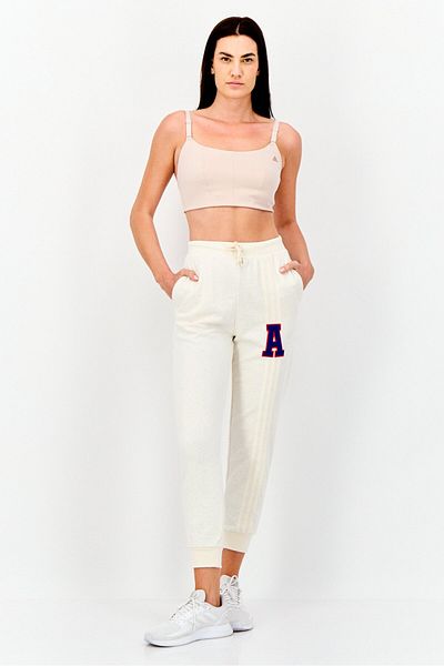 adidas Women Sportswear Fit Brand Logo Sweatpants, Cream