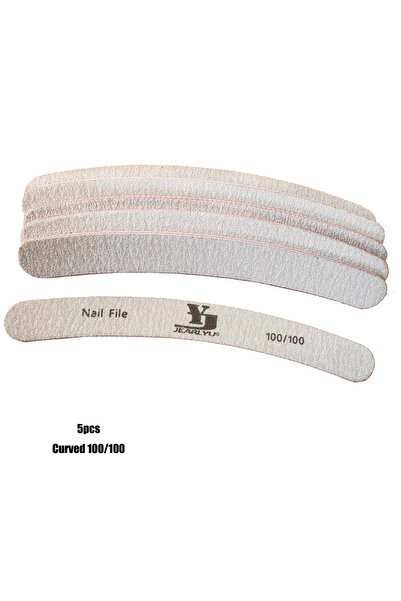 Choice مبرد أظافر Curved-Grit100-100 5/25 قطعة/مجموعة، مزيج الألوان 80/100/150/180/240 ورق صنفرة احترافي Cu