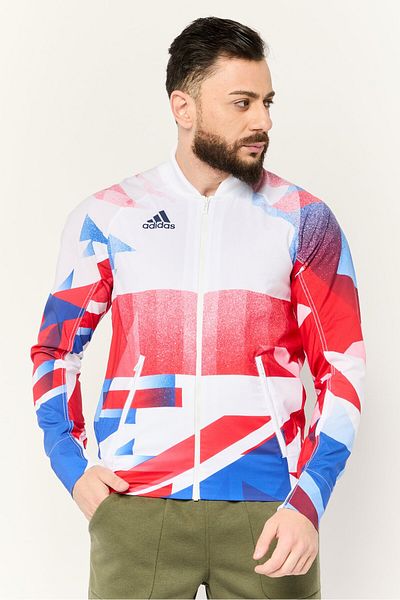 adidas Men sportswear Fit British National Team Training Jacket, Multicolor