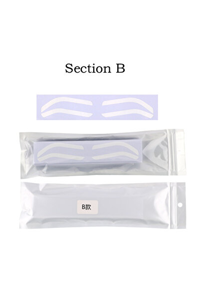 Choice B 50pc Disposable Eyebrow Design Stencil Eyebrow Tint Airbrush Auxiliary Sticker For Brows Shaping .