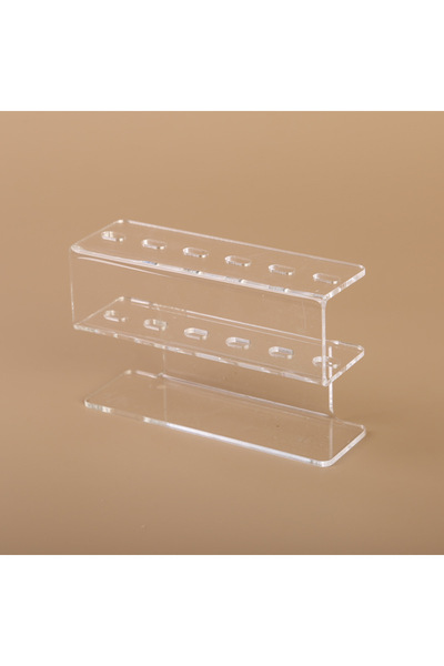 Choice1 clear 1pc 6-Hole Acrylic Tweezer Storage Rack Professional Eyelash Extension Display Stand Space Sav