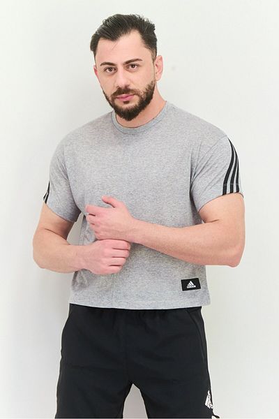adidas Men Sportswear Fit Short Sleeve Training T-shirt, Grey