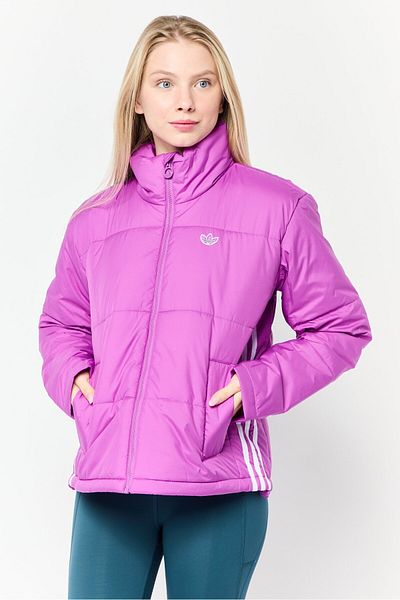 adidas Women Sportswear Fit Long Sleeve Outdoor Puffer Jacket, Purple
