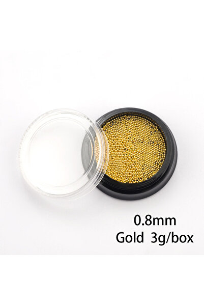 Choice خرز كافيار صغير أصفر اللون 0.8 مم من الفولاذ المقاوم للصدأ لتزيين فن ا...