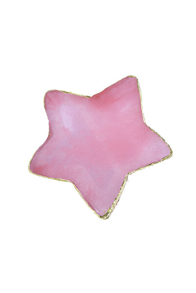 choice2 لوحة فنية فاخرة للأظافر من حجر الراتنج الطبيعي باللون الوردي النجمي م...