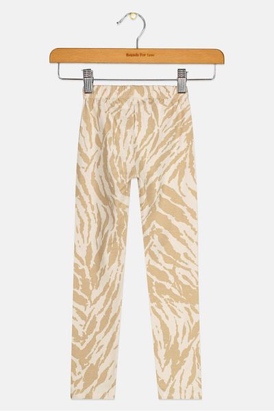GAP Kids Girl Animal Pattern Pull On Leggings, Brown