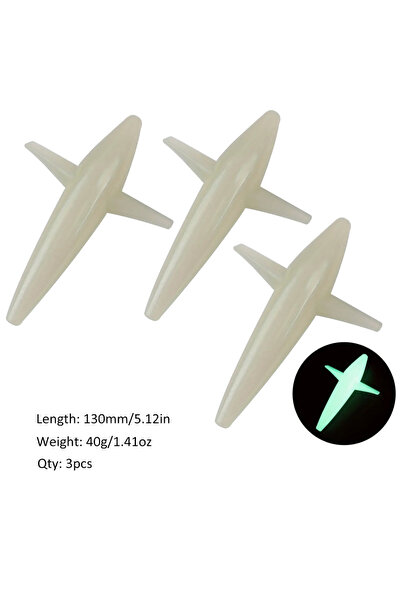 Choice 130 مم 40 جرام 3 قطع مضيئة 3 قطع على شكل طائر 5 بوصة 40 جرام طُعم صيد ...