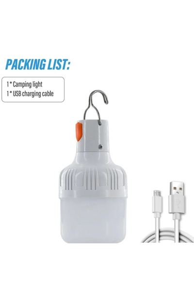 ESMARTER مصباح LED قابل لإعادة الشحن عبر USB خارجي بقوة 60 وات من Chundeyou، ...