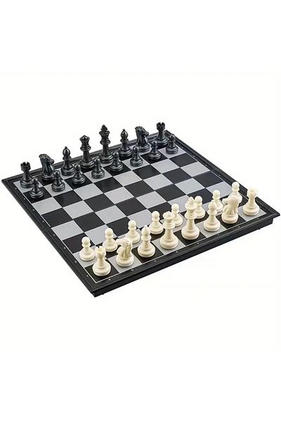 Choice 20 سم × 20 سم، صندوق واحد من مجموعة الشطرنج الدولية المغناطيسية القابلة للطي مع لوحة لعبة الشطرنج البلاستيكية، معرف