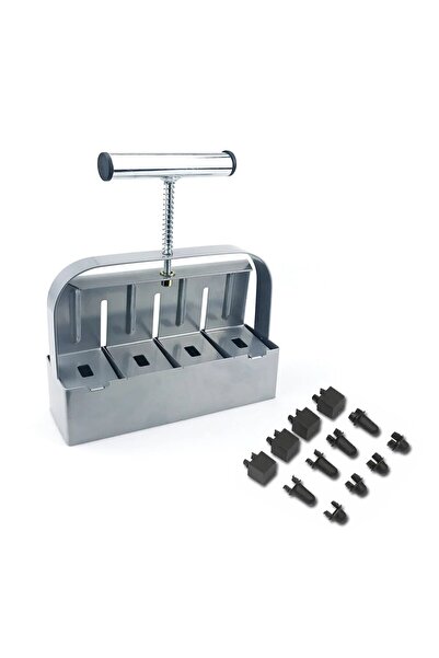 Choice صانع كتلة تربة الشتلات الفضي المحمول باليد، أداة حجب التربة مقاس 2 بوص...