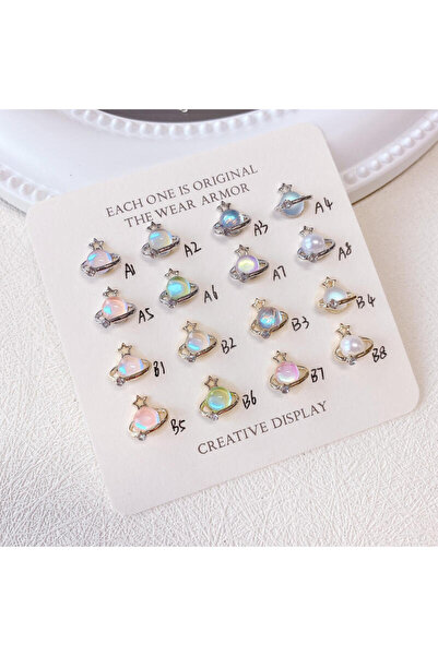 Choice 10 قطع مختلطة من أحجار الراين ثلاثية الأبعاد على شكل زحل على شكل بانك،...