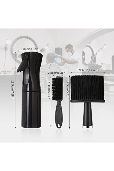 Choice3 مجموعة من 3 أمشاط شعر سوداء لتصفيف الشعر وتصفيفه، مشط شعر للرجال، تدر...