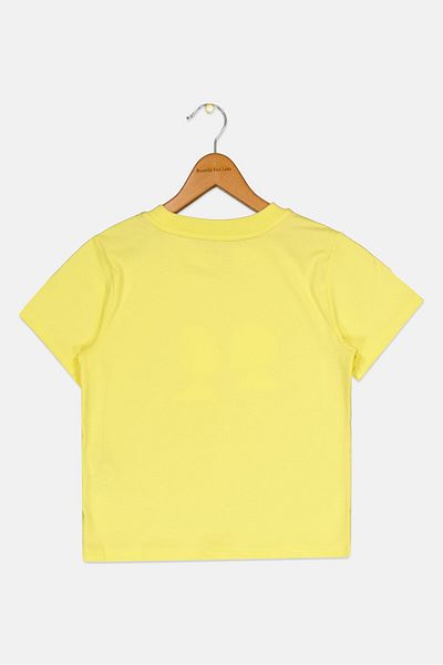 Esprit Toddlers Girl Short Sleeves Graphic Print T-shirts, Yellow