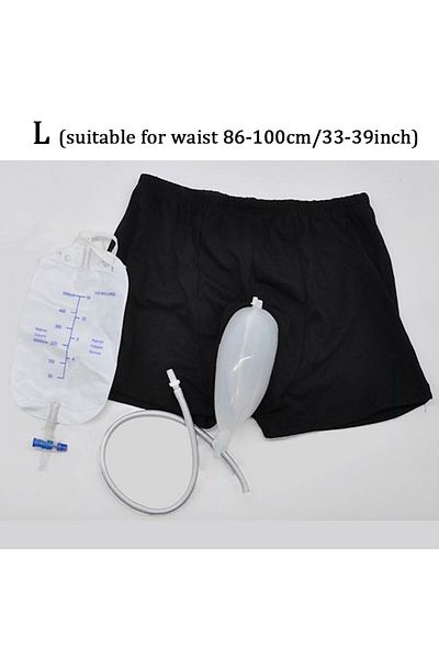Choice L Men's Urinal Drainage Bag Leg Brace Reusable Pee Collection Bag Men/elderly Incontinence Underwea.
