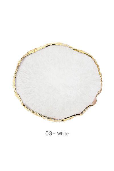 Choice 03 6 لوحة أظافر دائرية من الراتنج وحجر العقيق مع حامل عرض فني للأظافر ...