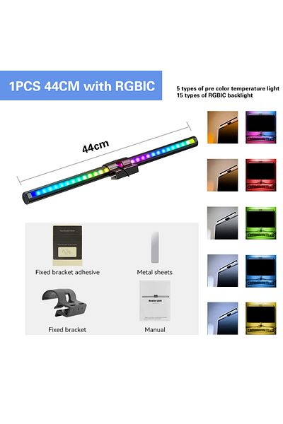 Choice 44cm CYTT-150A Wiscolor RGB Led Monitor Light Bar Monitor Screen Hanging Lighting USB Dimmable Atmos