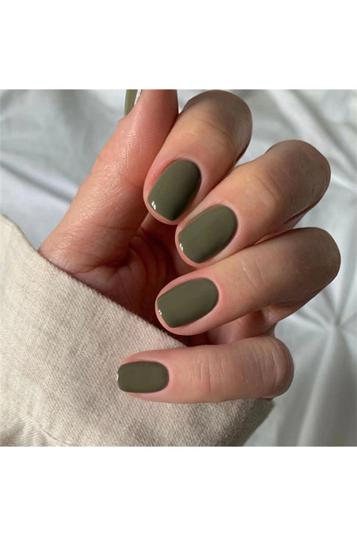 Choice PDJ2848 مجموعة من 24 قطعة من أظافر الضغط بلون واحد من الأكريليك برأس د...