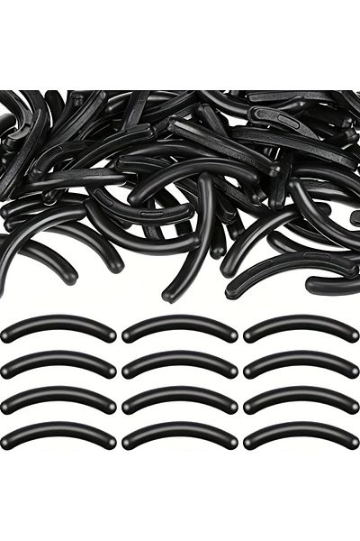 HUAZDS 20pcs-black 20pcs Universal Soft Silicone Eyelash Curler Replacement Pads Refill Pads For Eyelash Cu