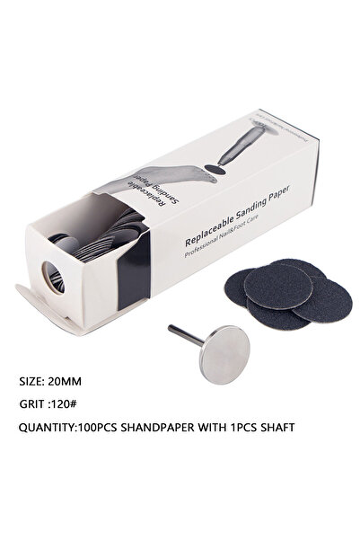 Choice1 مجموعة ورق صنفرة 20 مم 120 حبيبة 20 مم 100 قطعة مع مجموعة عمود قرص لأ...