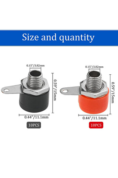 Choice1 أطراف توصيل من النوع C مكونة من 10 أزواج، قابس موزة 4 مم، مطلية بالذه...