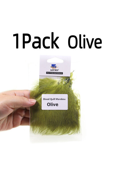 Choice عبوة واحدة من زيتون 3.5 جرام/عبوة من ريش المارابو الطبيعي بطول 3 إلى 4...