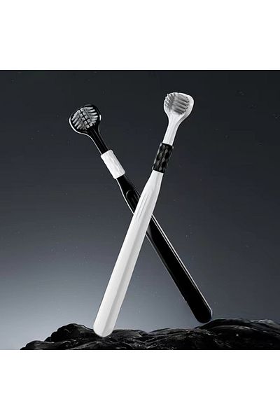 Choice 2PCS 2pcs Toothbrush Three-sided Soft Bristle Teeth Whitening Brushes Comprehensive Cleaning Family