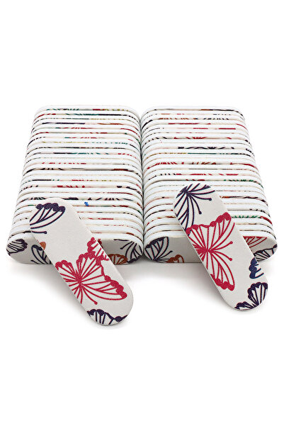 Choice مجموعة مبردات أظافر على شكل فراشة، 50 قطعة، ألواح مزدوجة الجوانب، مبرد...