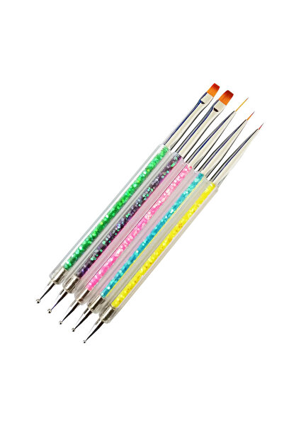 Choice مجموعة من 5 قطع من أقلام التنقيط لتزيين الأظافر، فرش أظافر، ملحقات تزي...