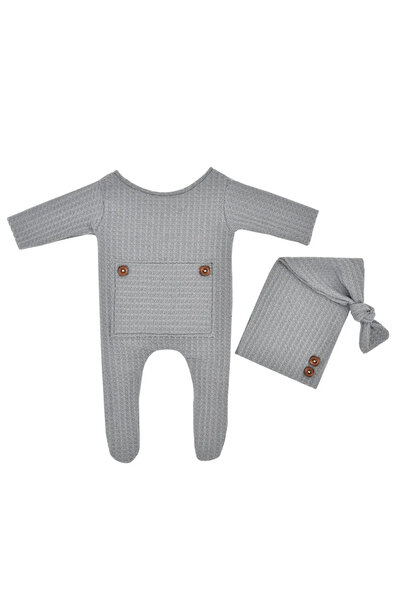 Choice ملابس تصوير حديثي الولادة باللون الرمادي، رومبر للأطفال، ملابس داخلية،...