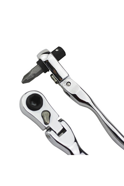 Choice Mini 1/4 Inch Ratchet Wrench, 72-Tooth Reversible Chrome Vanadium Stee...