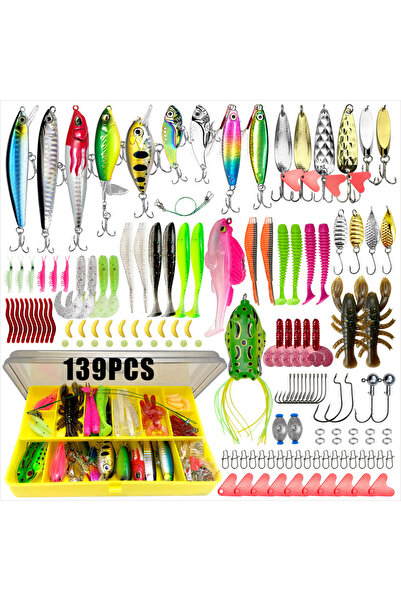 Choice مجموعة طُعم صيد سمك SMT-139D مكونة من 26/30/258/138/139 قطعة، طُعم ناع...