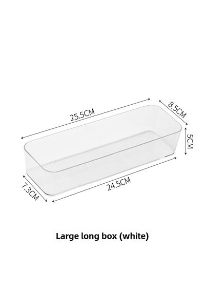 Choice White large long box L Drawer compartment storage box desk cabinet built-in stationery pen rectangul