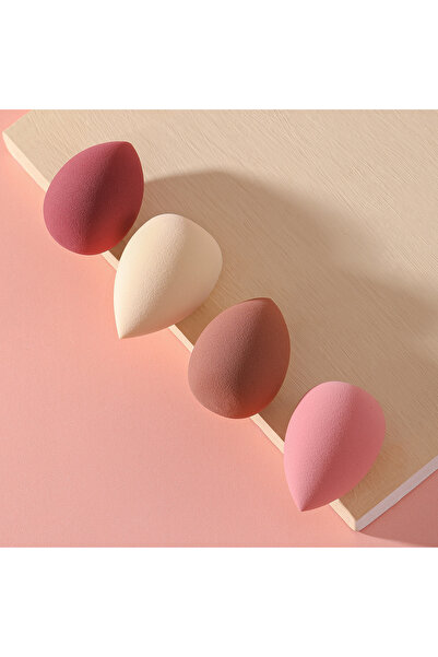 choice2 إسفنجات مكياج متعددة الألوان، 4 قطع، إسفنجات مزج المكياج، إسفنجات وضع كريم الأساس