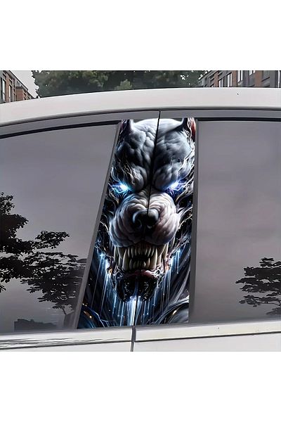 Choice yl-65 2pcs Anime Beast with Lightning Vinyl Stickers - Durable, Shiny Cartoon Fantasy Animal Sticker