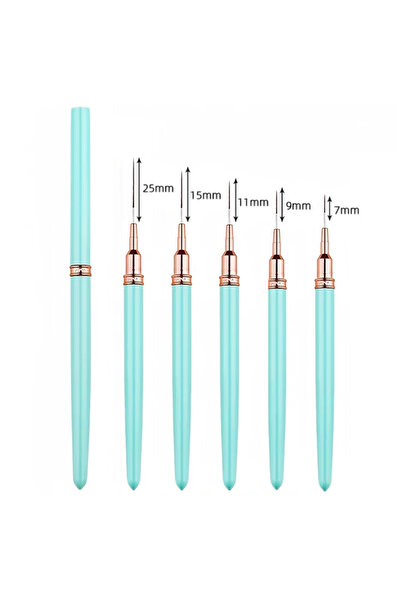DUTRIEUX Blue 5Pcs/Set Nail Art Pen Set Brushes Manicure Tool Elongated Lines...