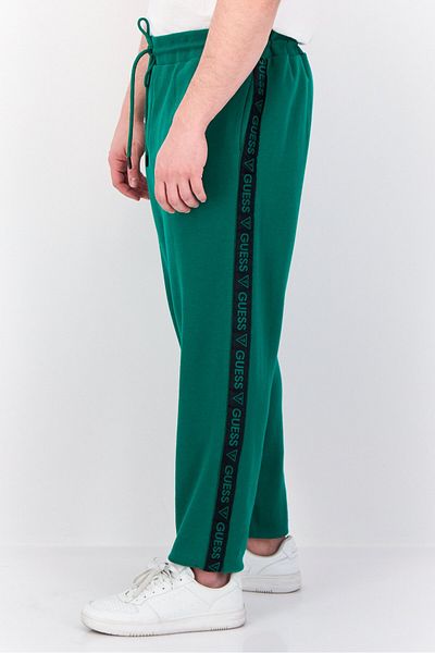 Guess Men Regular Fit Brand Logo Sweatpants, Green