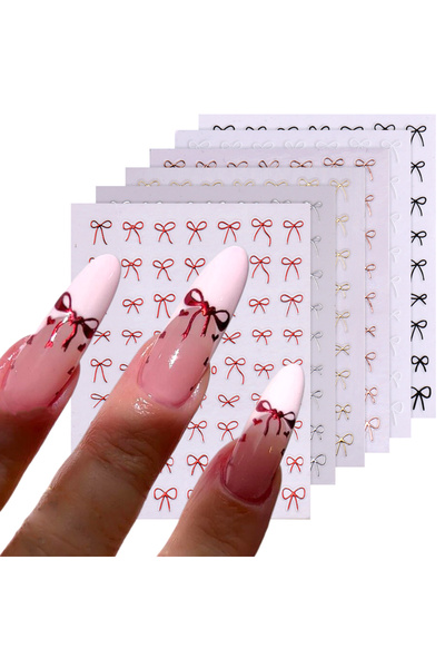 Choice JO-2530 6 قطع/مجموعة شرائط فيونكة صغيرة ثلاثية الأبعاد على شكل فيونكة ...