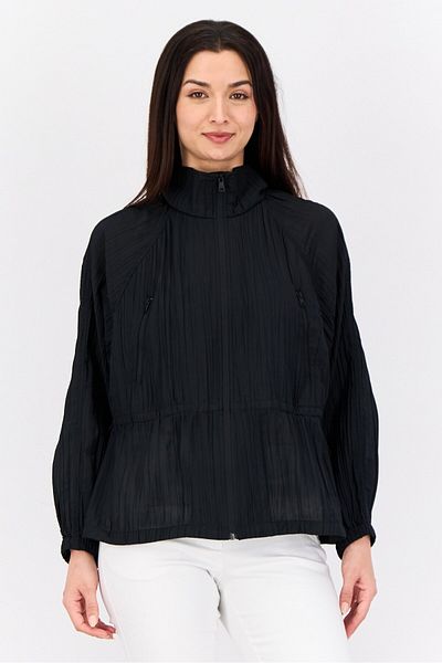 Esprit Women Pleated Raincoat Jacket, Black